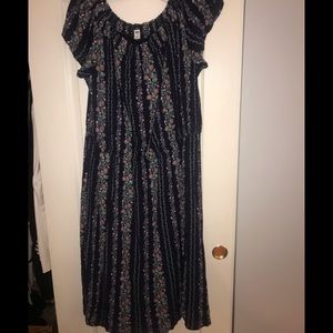 Off the shoulder calf length maxi dress